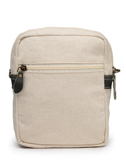 Anekaant Timber & Thread Off White Cotton Solid Sling Bag