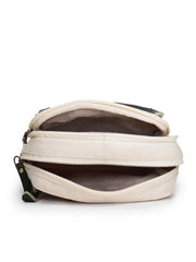 Anekaant Timber & Thread Off White Cotton Solid Sling Bag