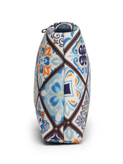 Anekaant Tile Trip Navy Canvas Geometric Printed Sling Bag