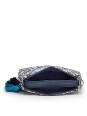 Anekaant Tile Trip Navy Canvas Geometric Printed Sling Bag