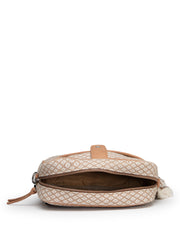 Anekaant Earth Edit Beige Jacquard Geometric Sling Bag