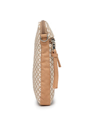 Anekaant Earth Edit Beige Jacquard Geometric Mini Sling Bag
