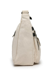 Anekaant Timber & Thread Off White Cotton Multipocket Sling Bag
