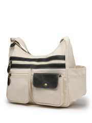 Anekaant Timber & Thread Off White Cotton Multipocket Sling Bag