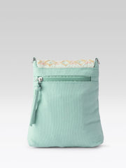 Mod Stitch Mint Green Chevron Cotton Sling Bag