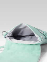 Mod Stitch Mint Green Chevron Cotton Sling Bag
