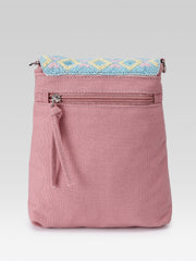 Mod Stitch Dusty Pink Chevron Cotton Sling Bag