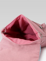 Mod Stitch Dusty Pink Chevron Cotton Sling Bag