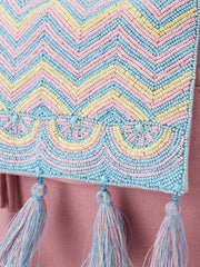 Mod Stitch Dusty Pink Chevron Cotton Sling Bag