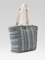 Earth Edit Green & Multi Ethnic Cotton Tote Bag