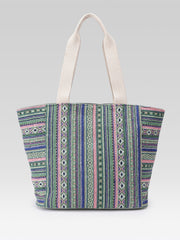 Earth Edit Green & Multi Ethnic Cotton Tote Bag