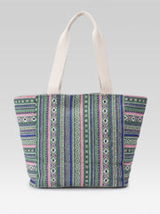 Earth Edit Green & Multi Ethnic Cotton Tote Bag