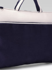 Anekaant Transit Navy Colorblock Canvas Laptop Bag (Upto 16")