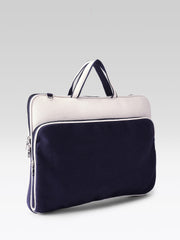 Anekaant Transit Navy Colorblock Canvas Laptop Bag (Upto 16")