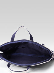 Anekaant Transit Navy Colorblock Canvas Laptop Bag (Upto 16")