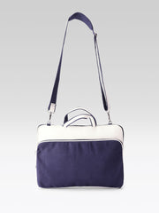 Anekaant Transit Navy Colorblock Canvas Laptop Bag (Upto 16")