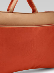 Anekaant Transit Rust Colorblock Canvas Laptop Bag (Upto 16")
