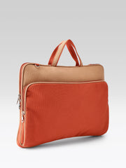 Anekaant Transit Rust Colorblock Canvas Laptop Bag (Upto 16")