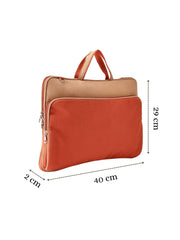 Anekaant Transit Rust Colorblock Canvas Laptop Bag (Upto 16")