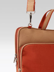 Anekaant Transit Rust Colorblock Canvas Laptop Bag (Upto 16")