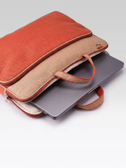 Anekaant Transit Rust Colorblock Canvas Laptop Bag (Upto 16")