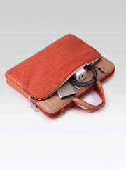 Anekaant Transit Rust Colorblock Canvas Laptop Bag (Upto 16")