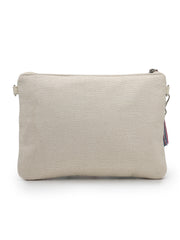 Anekaant Beaded Muse Off White & Multi Marine Embroidered Jacquard Sling Bag