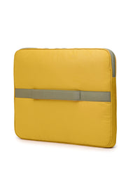 Drift Mustard & Olive Polyester Colorblocked Laptop Sleeve (Upto 14")