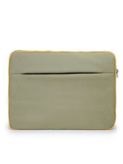 Drift Mustard & Olive Polyester Colorblocked Laptop Sleeve (Upto 14")