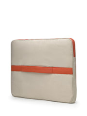 Drift Beige & Rust Polyester Colorblocked Laptop Sleeve (Upto 14")