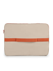 Drift Beige & Rust Polyester Colorblocked Laptop Sleeve (Upto 14")