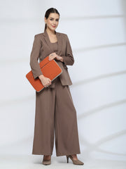Drift Beige & Rust Polyester Colorblocked Laptop Sleeve (Upto 14")