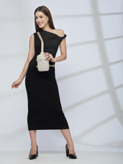 Drift Ivory Polyester Solid Crossbody Bag