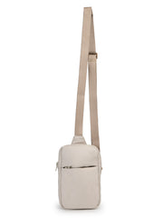 Drift Ivory Polyester Solid Crossbody Bag