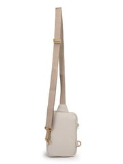 Drift Ivory Polyester Solid Crossbody Bag