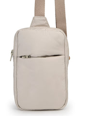 Drift Ivory Polyester Solid Crossbody Bag