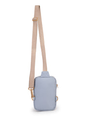 Drift Dusty Blue Polyester Solid Crossbody Bag