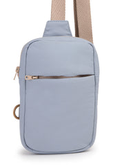 Drift Dusty Blue Polyester Solid Crossbody Bag