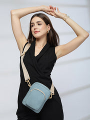 Drift Dusty Blue Polyester Solid Sling Bag