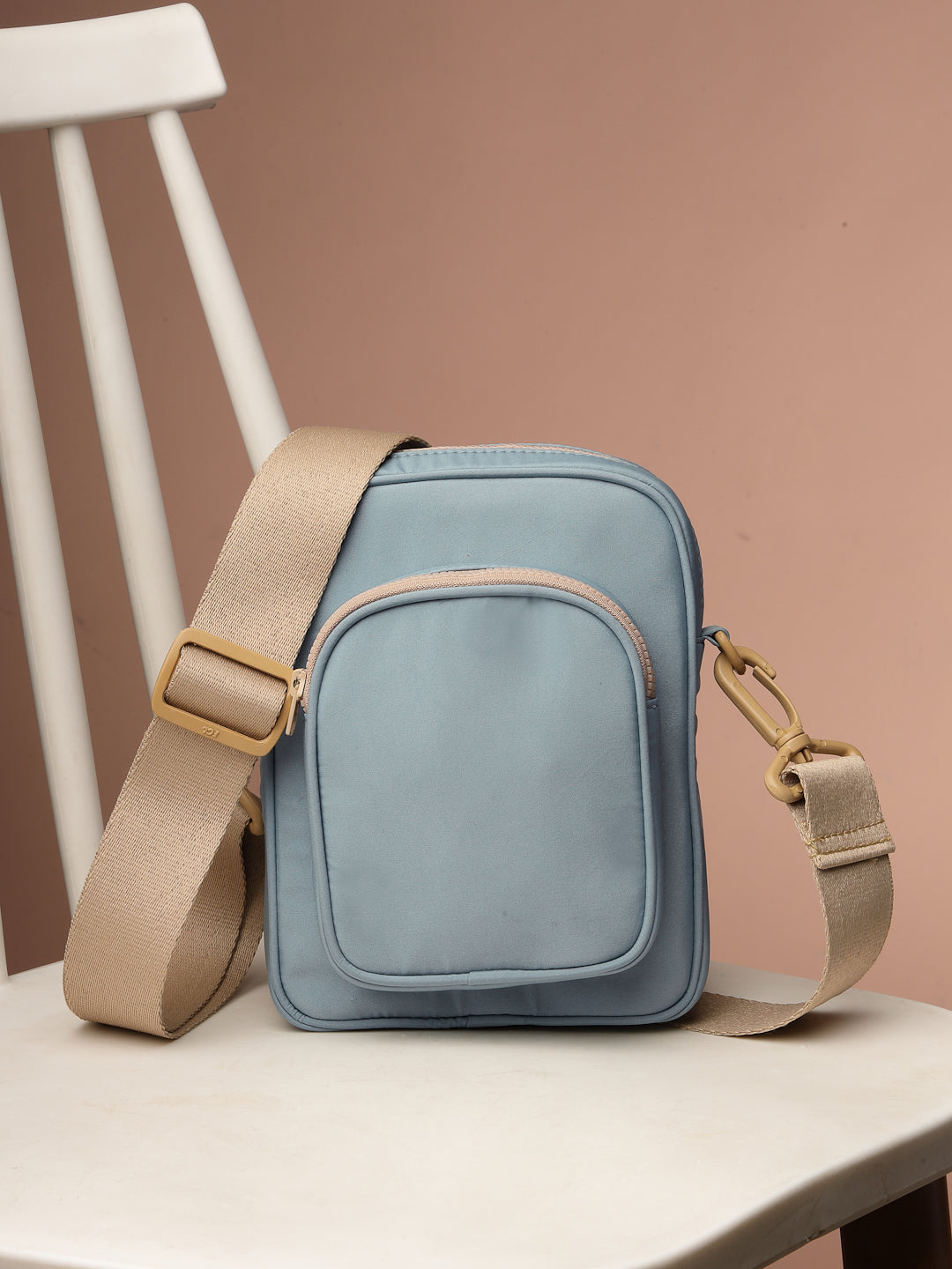 Drift Dusty Blue Polyester Solid Sling Bag