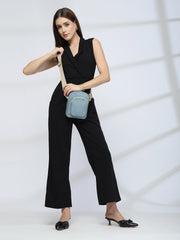 Drift Dusty Blue Polyester Solid Sling Bag