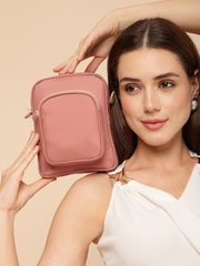 Drift Dusty Rose Pink Polyester Solid Sling Bag