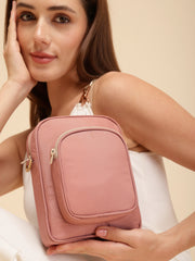 Drift Dusty Rose Pink Polyester Solid Sling Bag