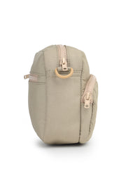 Drift Taupe Polyester Diamond Quilted Sling Bag