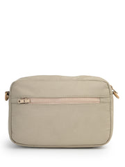 Drift Taupe Polyester Diamond Quilted Sling Bag