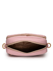 Drift Baby Pink Polyester Diamond Quilted Sling Bag