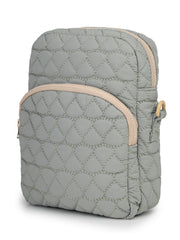 Drift Olive Green Polyester Teardrop Quilted Sling Bag