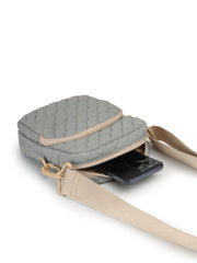 Drift Olive Green Polyester Teardrop Quilted Sling Bag
