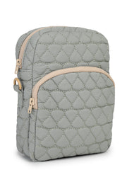 Drift Olive Green Polyester Teardrop Quilted Sling Bag