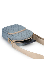Drift Powder Blue Polyester Teardrop Quilted Sling Bag